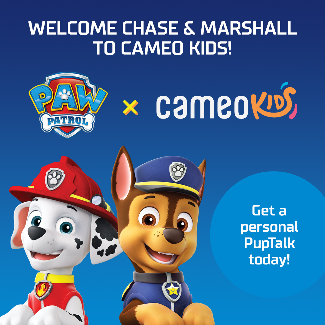 Chase and Marshall from Paw Patrol Now on Cameo!