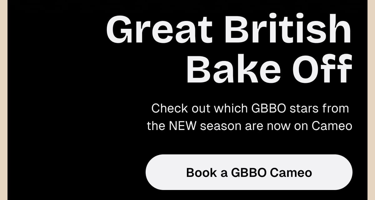 Great British Bake Off - Book a GBBO Cameo