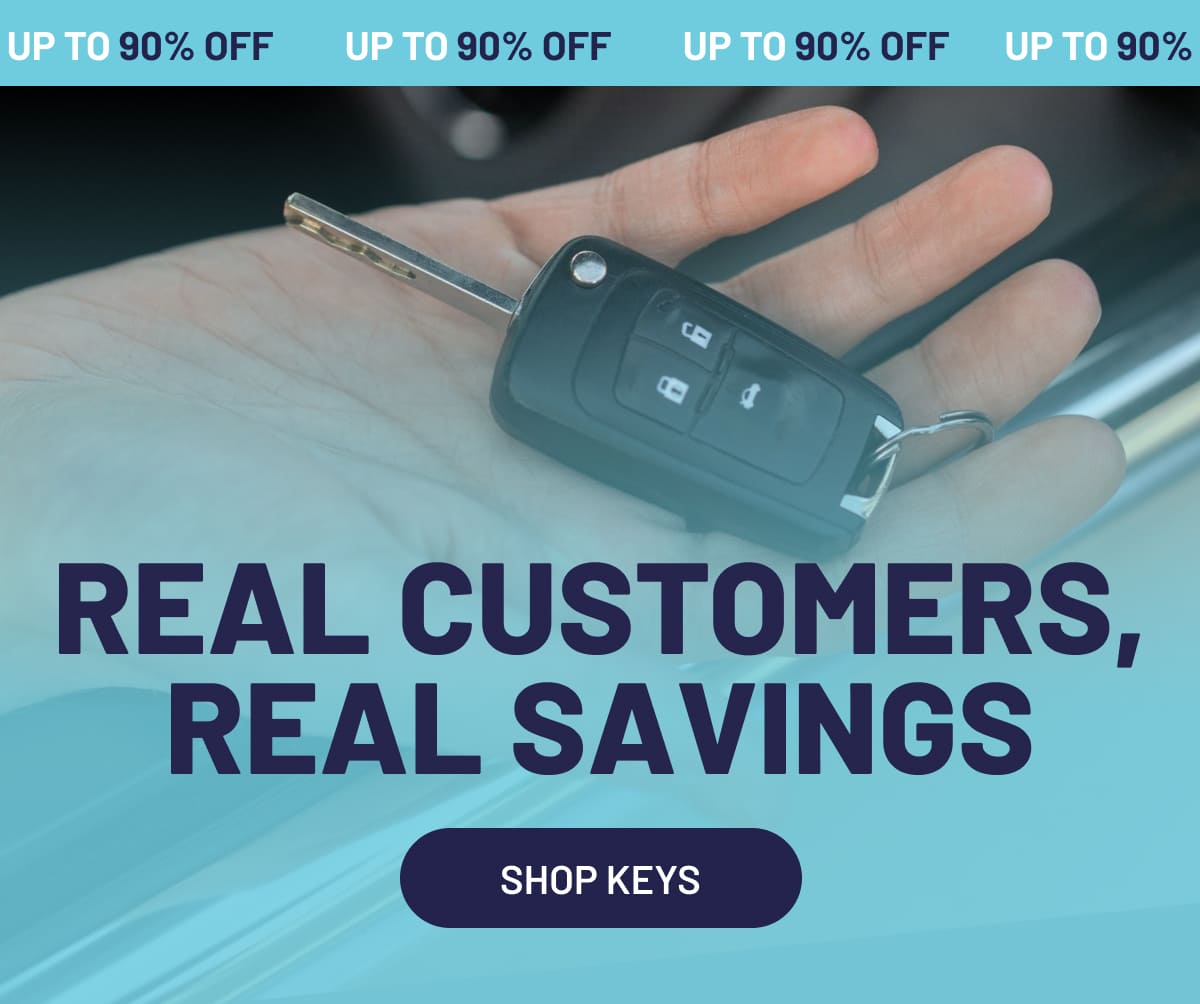 Real customers, real savings - shop keys