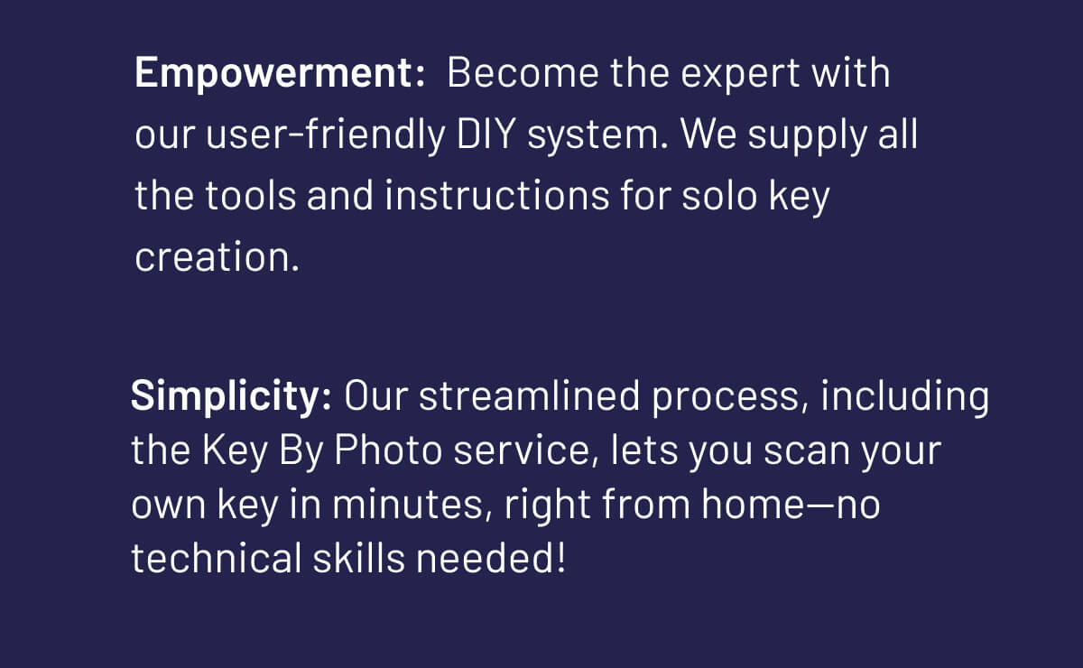 Why our DIY key solutions are ideal