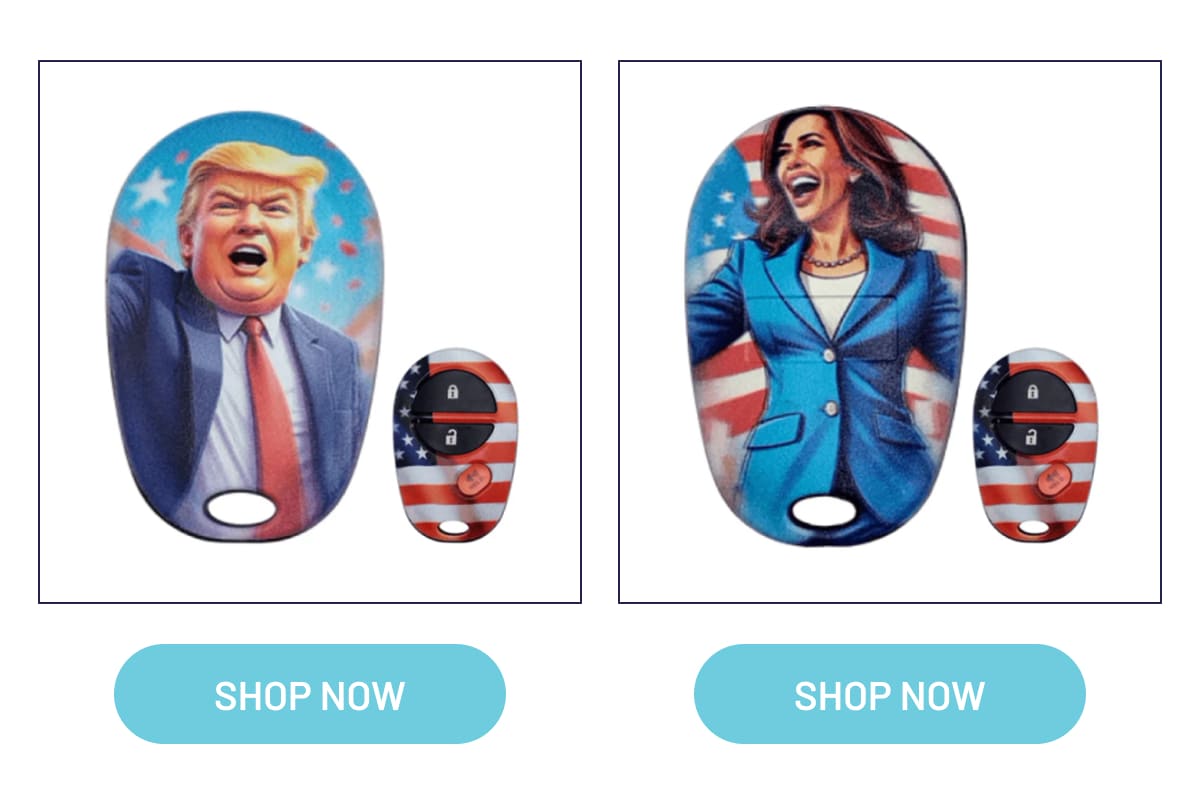 Trump & Harris Cartoon Shell