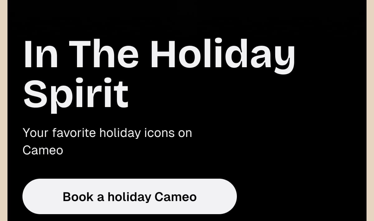 Book a holiday Cameo