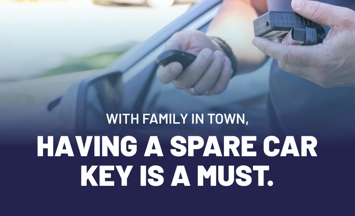 Having a spare car key is a must.